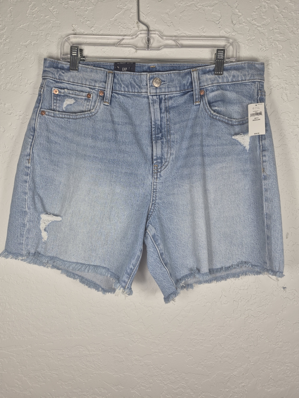 14size GAP Light Wash Distressed Denim Cutoff Shorts